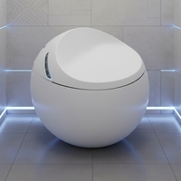 Nouvelle Conception de Toilette Intelligente, Bidet Électrique, Cuvette de WC en Céramique en Forme d'Œuf, Toilette Intelligente Automatique pour Salle de Bain