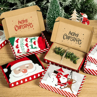 Boîte postale d'expédition en carton ondulé avec logo personnalisé de Noël Ensemble de cosmétiques XMAS Boîtes d'emballage d'expédition pour montres, bonbons et bijoux