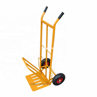 Chariot à main industriel en acier robuste HT1827 avec capacité de charge de 150 kg, conception à deux roues pour le shopping et l'OEM