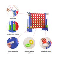 Jeu de puzzle géant en plastique quatre-en-un pour la maternelle et les tout-petits, jeu d'intérieur et d'extérieur, 0-24 mois, unisexe