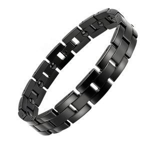 Pulsera Magnética de Acero Inoxidable con Baño al Vacío, Anti-Radiación, Anti-Fatiga, con Piedra Negra, de Moda y Alta Venta - Product Image 3