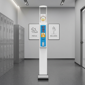 เครื่องชั่งน้ำหนักแบบหยอดเหรียญสำหรับโรงพยาบาล รุ่น HW-600 ได้รับการรับรอง มาพร้อมจอแสดงผล LED ความละเอียด 0.1 กก. โครงสร้างเหล็ก รับน้ำหนักได้ 300 กก. รองรับการปรับแต่งแบบ OEM/ODM - Product Image 4