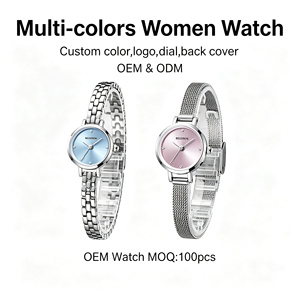 Reloj de Cuarzo Delgado Personalizable para Mujer, Correa de Cerámica Impermeable, Variedad de Colores, MOQ Bajo, Logotipo OEM, Japón - Product Image 1