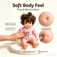 Poupée Reborn en silicone solide de 18 pouces avec une peau de bébé douce, élastique et réaliste