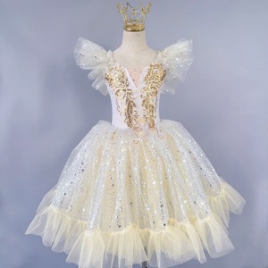 Disfraz de lentejuelas largas para escenario de baile de bebé feliz de nuevo diseño 2025 para niña - Product Image 3