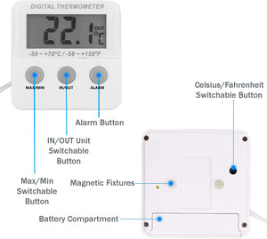 Termometro Digitale con Registrazione Max/Min e Funzione di Allarme - Product Image 5