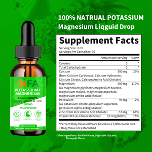 Premium Custom 5-In-1 Drops Calcium Potassium <b>Supplement</b> Improve Mood and Energy Potassium Magnesium Liquid Drops - Product Image 2