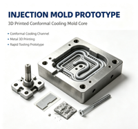 Prototype de moule par injection, échantillon de cœur de moule à refroidissement par contact, impression 3D métallique, service de prototypage rapide et personnalisé