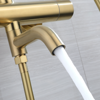 Ensemble de robinets de douche thermostatiques en acier inoxydable 304 brossé de haute qualité à 3 fonctions pour salle de bain
