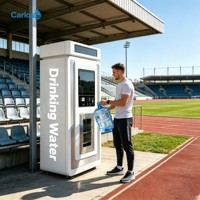 Distributeur d'eau automatique 24h/24 et 7j/7 à filtration multi-étapes, corps métallique, machine à eau RO pour station d'eau