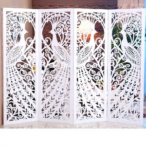 Latest Peacock Style Laser Cut <b>Wedding</b> Panels Customized White Metal <b>Frames</b> For <b>Weddings</b> Buy Premium Latest Stage Decor USA - Product Image 1