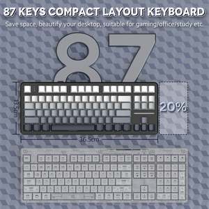 ATTACK SHARK X87 Junta tri-modo Teclado mecánico Diseño 80% <span class=keywords><strong>ANSI</strong></span> Diseño ergonómico - Product Image 4