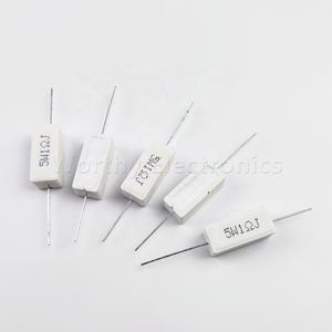 Composants électriques, résistance en ciment DIP 5WR1J 5WR22J 5WR5J 5W1RJ 5W10RJ 5W100RJ, résistance 0.1R 0.5R 1R 10R 100R DIP 5W 1R 5% - Product Image 4