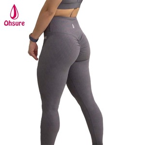 Women's <strong>Scrunch</strong> <strong>Bum</strong> Gym <strong>Leggings</strong> Elastic Waist Sports Tight Fitness Activewear with Solid Pattern Yoga Pants - Product Image 4
