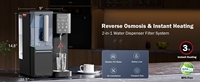 Système d'osmose inverse pour comptoir à usage résidentiel avec certification NSF, moniteur TDS en temps réel, chauffage instantané et rappel intelligent de nettoyage du filtre