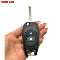 Coque de clé plip de remplacement modifiée à 2/3/4 boutons pour Chevrolet Cruze Aveo 2014-2018