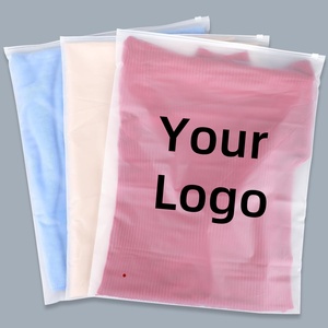 Tùy chỉnh in logo quần áo bao bì Dây Kéo Túi trượt Zip khóa t Áo sơ mi đồ lót mờ đóng gói quần áo túi nhựa - Product Image 1