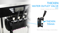 Nouvelle machine à crème glacée commerciale avec écran LCD, 3 saveurs, pour restaurants et salons de crème