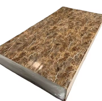 Feuille de marbre en PVC décorative moderne très brillante et imperméable aux UV Décoration murale intérieure Feuille de marbre UV