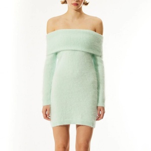 Nuevo Vestido de Punto Personalizado para Mujer, Sexy, con Hombros Descubiertos, Ajustado, Elegante y Delgado - Product Image 3