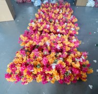 Rangkaian Bunga Buatan Boho Oranye Pink untuk Dekorasi Tengah Meja Pernikahan Taman Musim Panas, Buket Bunga untuk Acara Pesta Luar Ruangan