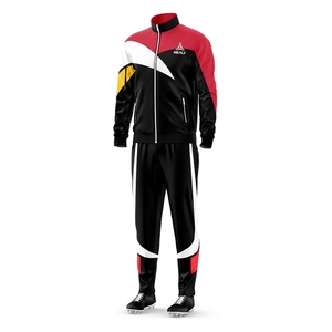 Survêtements d'entraînement de football brodés sur mesure Top Trendy Sweatsuits pour hommes 100% polyester Football Training Warm up Jacket Suits - Product Image 2