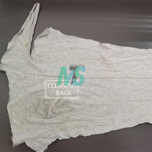 Vente en gros de chiffons de déchets de coton mutilé 10kg 25kg chiffons d'essuyage de t-shirt coupés en balle pour le nettoyage industriel marin - Product Image 3
