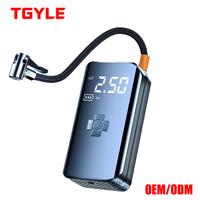 Mini gonfleur de pneus numérique avec affichage, moniteur de pression, lumière d'urgence, indicateur de puissance pour voiture, vélo, ABS, pompe à air 12V sans fil