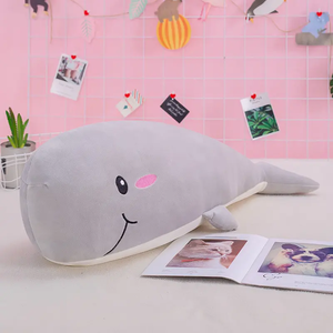 Juguetes de Peluche de Ballena <span class=keywords><strong>Beluga</strong></span> Personalizados en Color Rosa y Azul, Venta al por Mayor de Lindos Animales Marinos de Peluche, Juguetes de Peluche de Ballena - Product Image 5