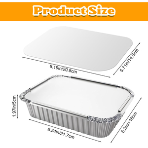 <b>TakeAway</b> Disposable To-go Food <b>Container</b> Custom Packing Aluminum Foil <b>Container</b> Wholesale Food Boxes Aluminum Foil Pan - Product Image 3