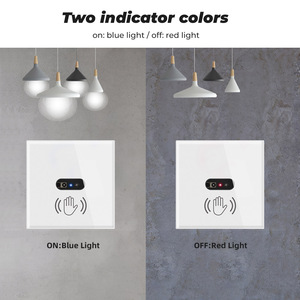 Thông minh Glass panel màn hình thiết bị chuyển mạch tường 110V 220V 10A EU Anh đơn & đôi cực với cảm biến hồng ngoại và ánh sáng - Product Image 6