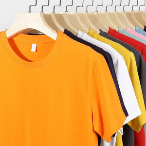 Custom Hot Sale 240g Summer Heavyweight Cotton Solid T-shirt Printed <strong>Word</strong> Logo Short Sleeve Loose Fit <strong>Men's</strong> Women's Casual Shirt - Product Image 1