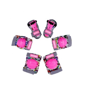 เด็กกีฬากลางแจ้งข้อศอกเข่าปาล์มแผ่นป้องกันสีชมพูน่ารักสเก็ตบอร์ดโรลเลอร์ขี่อุปกรณ์ป้องกัน - Product Image 1