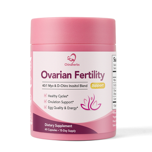Chinaherbs Ovarian Fertility Capsule 40:1 Myo D-Chiro Inositol Ubiquinol <b>Supplement</b> Support Regular Menstrual Cycle Egg Quality - Product Image 1