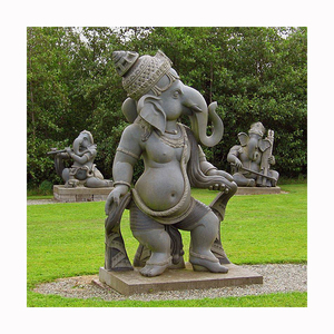 Statua Decorativa da <span class=keywords><strong>Giardino</strong></span> in Marmo Scolpito, Stile Moderno Personalizzato, Raffigurante <span class=keywords><strong>il</strong></span> Dio Indù Ganesha che Legge un <span class=keywords><strong>Libro</strong></span> - Product Image 6