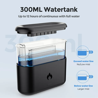 Huiles essentielles Amazon brume ultrasonique Simulation 3D effet de flamme bleue humidificateurs d'air diffuseurs d'arôme