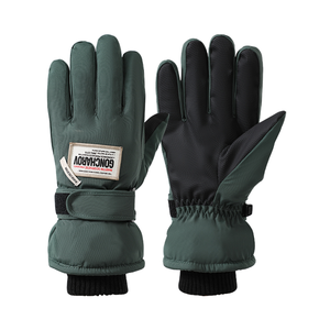 Gants de ski et de snowboard YUCALO unisexes en polyester noir imperméables et coupe-vent, chauds pour l'hiver, pour le vélo et la moto - Product Image 1