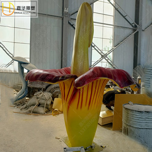 Escultura de Gloriosa de la Mañana en Fibra de Vidrio, Modelo Decorativo Grande para Exteriores, para Montar en el Suelo - Product Image 4