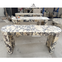LANDIVIEW Meubles de luxe en marbre Console personnalisée Veneta Calacatta pour alto