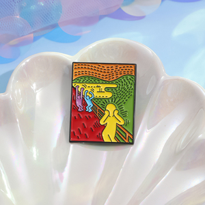 Sming pins sáng tạo sơn dầu Trâm xe mèo đen đĩa bơ Cá voi thuyền vịt Chuột quạ cô gái Sách Hoa sọ - Product Image 4