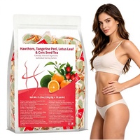 Sachets de thé santé aux feuilles de lotus, coix et écorces de mandarine d'aubépine pour une fraîcheur botanique – Marque privée, vente en gros pour adultes