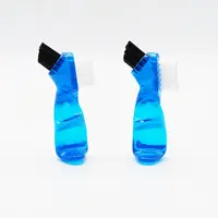 Doppelkopf zahnbürste Falsche Zähne Reiniger Prothesen bürste Halte gerät Bürste für Prothesen koffer