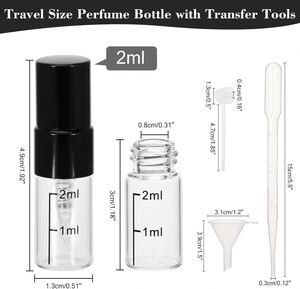 Frascos de Vidrio Cuadrados de 2ml, 3ml y 5ml para Muestras de Perfume, con Pulverizador, Serigrafía, Logotipo Personalizado, Multicolor, Escala de Prueba de Perfume - Product Image 2