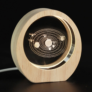 Lámpara Nocturna de Cristal 3D de 80 mm, Ecológica, con Tema de Galaxia, Grabada con Láser, Luna Luminosa, Adorno de Escritorio para Estudiantes, Regalo de Navidad K9 - Product Image 6