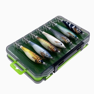 Set di 14 Esche <span class=keywords><strong>Artificiali</strong></span> Luminose da 100mm 9g <span class=keywords><strong>per</strong></span> Pesca in Acqua Salata, Esche UV a Forma di Gambero <span class=keywords><strong>per</strong></span> Polpo e Seppia - Product Image 1