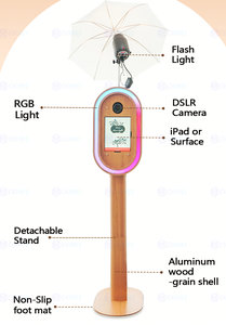 पार्टी शादी के लिए फोटोबूथ कैमरा ओवल फोटो बूथ मशीन को इकट्ठा करना आसान - Product Image 2