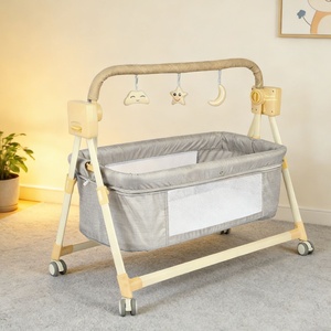 Cuna Eléctrica Moderna de Plástico para Bebés con Mosquitera Opaca y Función de Balanceo Inteligente para Recién Nacidos y para Dormir - Product Image 5