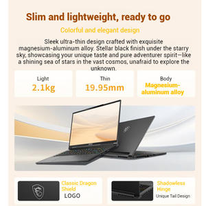 Computadoras portátiles MSI Stealth A16 AI 2025 económicas Nueva computadora portátil Ryzen AI9HX 370 de 16 pulgadas para juegos Rtx5070Ti 32G 2TB - Product Image 4