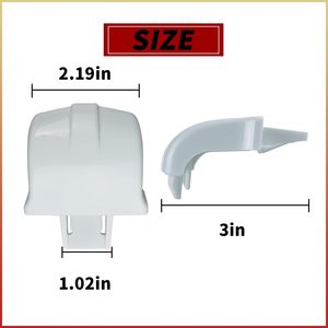 WR2X8345 Support de fixation d'extrémité de barre de porte de <span class=keywords><strong>réfrigérateur</strong></span>, pièce de rechange, lot de 2, compatible avec les réfrigérateurs GE <span class=keywords><strong>Hotpoint</strong></span> - Product Image 4