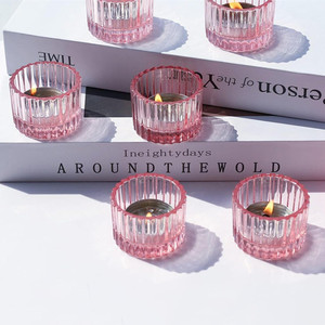 Portavelas de Vidrio <span class=keywords><strong>Mini</strong></span> Estilo Popular para Velitas de Té, Coloridos para Comprar al por Mayor para Bodas y Día de San Valentín a Precio Competitivo con Soportes - Product Image 6